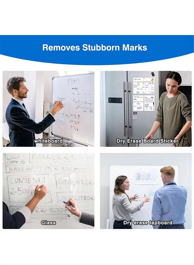 Opula Whiteboard Cleaning Kit, White Board Cleaning Spray Low Odor Dry Erase Board Cleaner with Cloth, Removes Stubborn Marks 100ml - Image 3