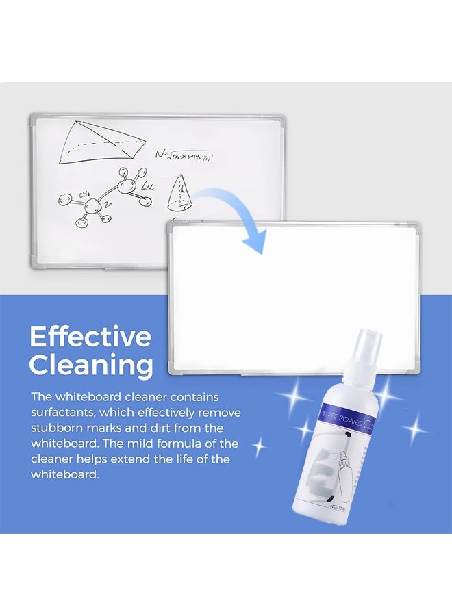 Opula Whiteboard Cleaning Kit, White Board Cleaning Spray Low Odor Dry Erase Board Cleaner with Cloth, Removes Stubborn Marks 100ml - Image 5
