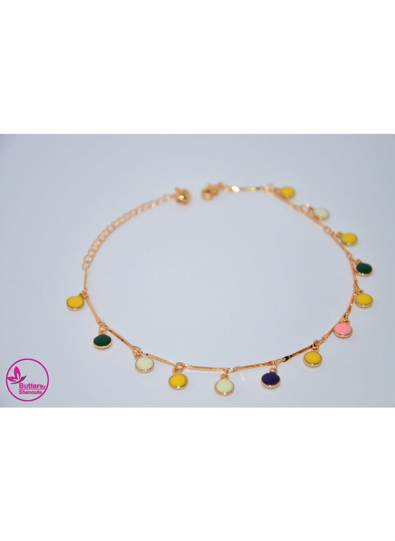 BUTTERFLY Butterfly Shenoute Gold Color Anklet With New Shapes Bell For Women  - Image 1