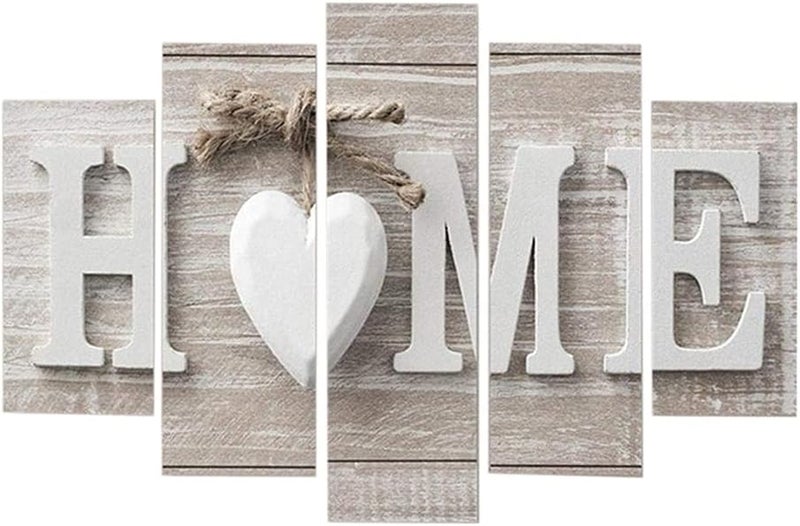 ويوبلز خمس لوحات قماشية عائلية لتزيين الجدران، لوحات ديكور لغرفة المعيشة وغرفة النوم، لوحات عصرية لغرفة المعيشة. - Image 1
