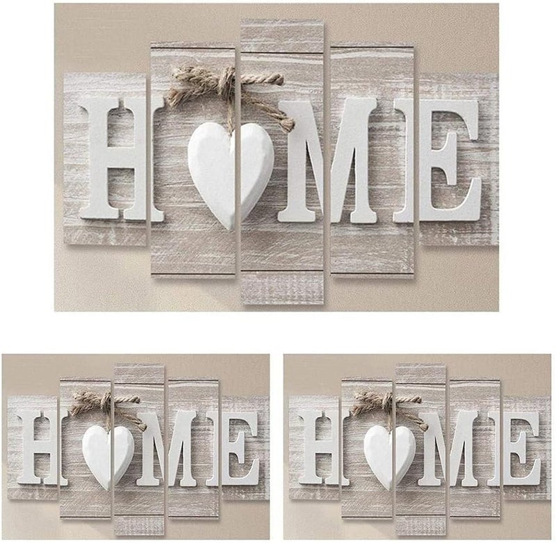ويوبلز خمس لوحات قماشية عائلية لتزيين الجدران، لوحات ديكور لغرفة المعيشة وغرفة النوم، لوحات عصرية لغرفة المعيشة. - Image 4