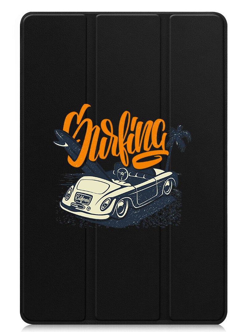 Theodor Protective Flip Case For Apple iPad mini 7th Generation (A17 Pro 2024 / Mini 6 2021 6th Generation) With Trifold Stand Auto Wake Sleep Shockproof Cover Surfing - Image 1