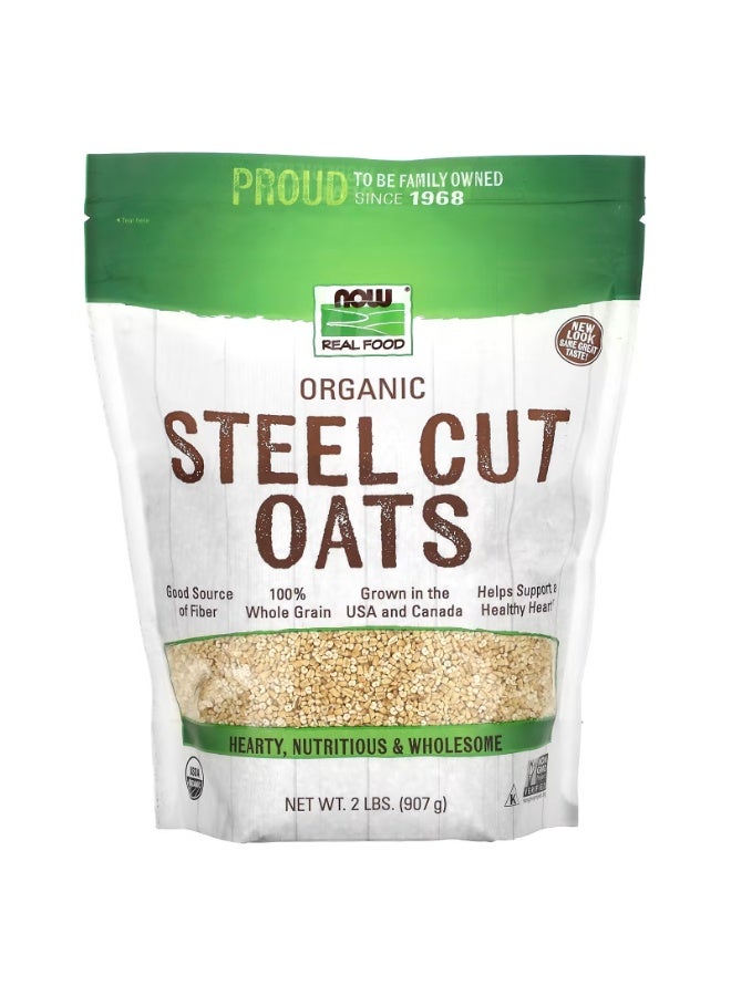 now Real Food, Organic Steel Cut Oats, 2 lbs (907 g) - Image 1