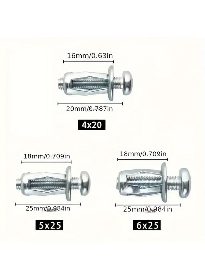 60 قطعة من صواميل براغي البتلة المتقاطعة M4 وM5 وM6 ومسامير التمدد وأدوات التثبيت للحصول على تركيب آمن - Image 3