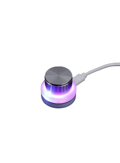 Multimedia Knob USB Custom Keyboard Volume Control Support Shortcut Key Copy And Paste-Color:White (silver Keycap) - Official Standard Configuration - Six-button Mode