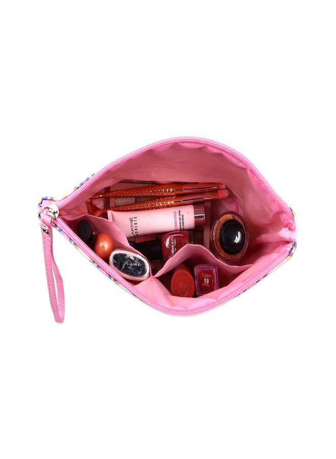 Ayaha PU Geometric Print Makeup Pouches for Women Stylish Pouch for Makeup Accessories Travel Pouch Cosmetic Pouches Toiletry Bag for Women Make up Pouch for Girls Pouches for Makeup Bag - Image 2