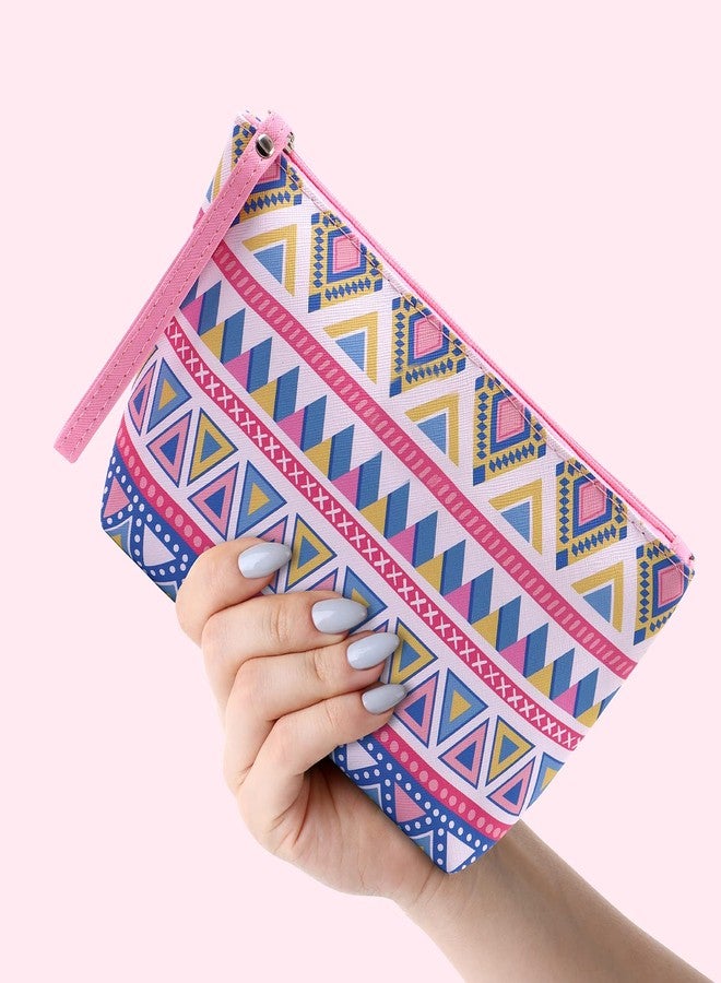 Ayaha PU Geometric Print Makeup Pouches for Women Stylish Pouch for Makeup Accessories Travel Pouch Cosmetic Pouches Toiletry Bag for Women Make up Pouch for Girls Pouches for Makeup Bag - Image 5