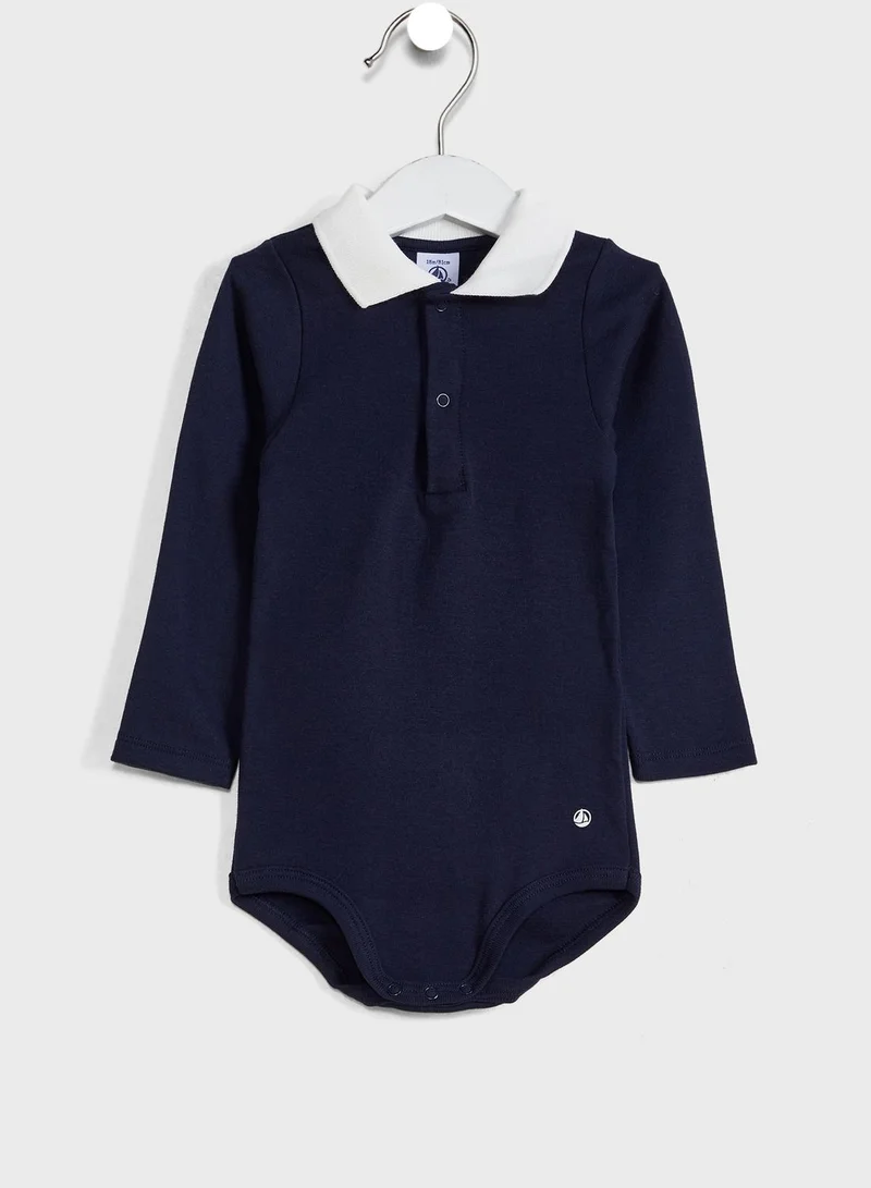Petit Bateau Infant Peter Pan Collar Bodysuit