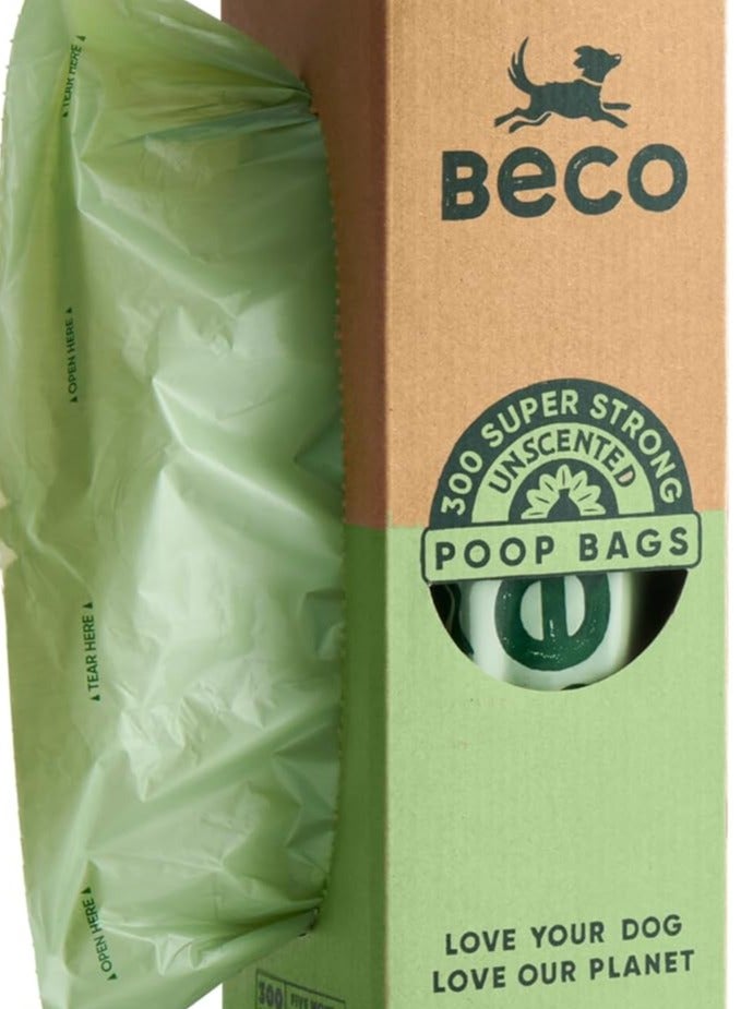 Beco Pets Beco Dog Poop Bags Dispenser Pack - 300 Biodegradable Waste Bags - Image 1