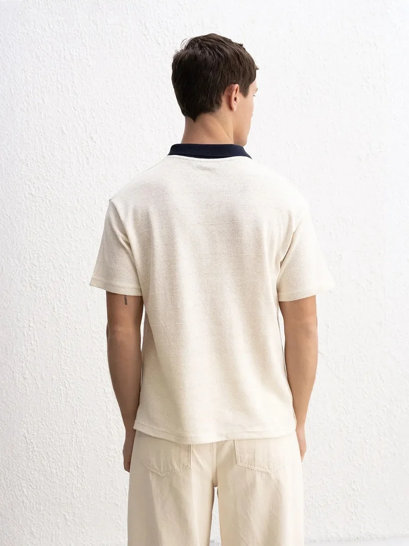 Giesto Beige Natural GIESTO Comfort Fit Polo Shirt for Men | Best Price UAE