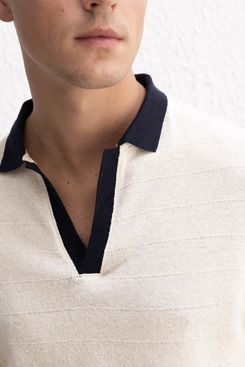 Giesto Beige Natural GIESTO Comfort Fit Polo Shirt for Men | Best Price UAE