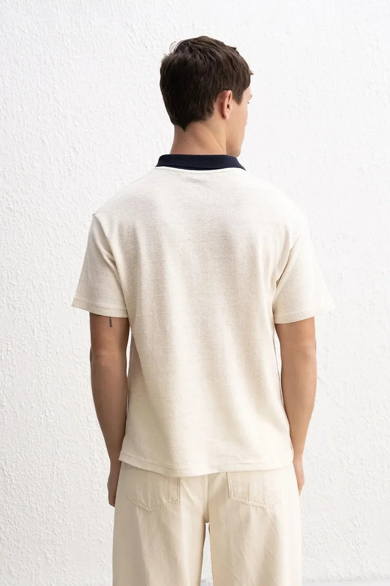 Giesto Beige Natural GIESTO Comfort Fit Polo Shirt for Men | Best Price UAE