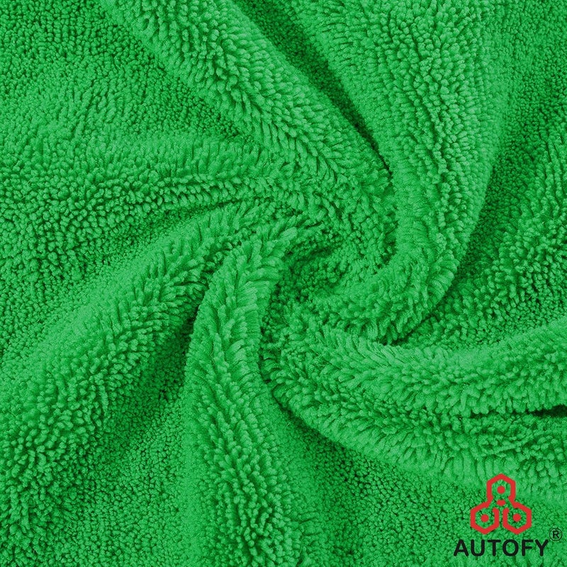 Autofy [Pack of 6 Multipurpose Microfiber Cleaning Towel Cloth 800 GSM Highly Absorbent Dust Towels for All Vehicles Bikes Cars Glass Kitchens (40cm x 40cm Multicolour) General need oriented design - Image 5