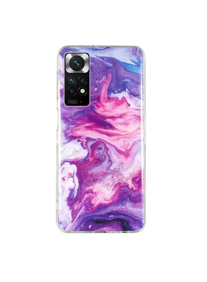The Bros Case For Xiaomi Redmi Note 11 Global IMD Marble Pattern TPU Phone Case