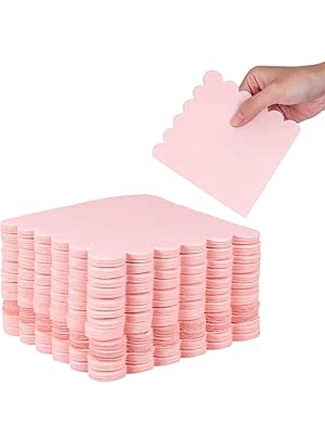مناديل ورقية وردية فاتحة ذات حواف متموجة للاستخدام لمرة واحدة، 150 قطعة، مناسبة للعشاء وحفلات أعياد الميلاد والزفاف - Image 1