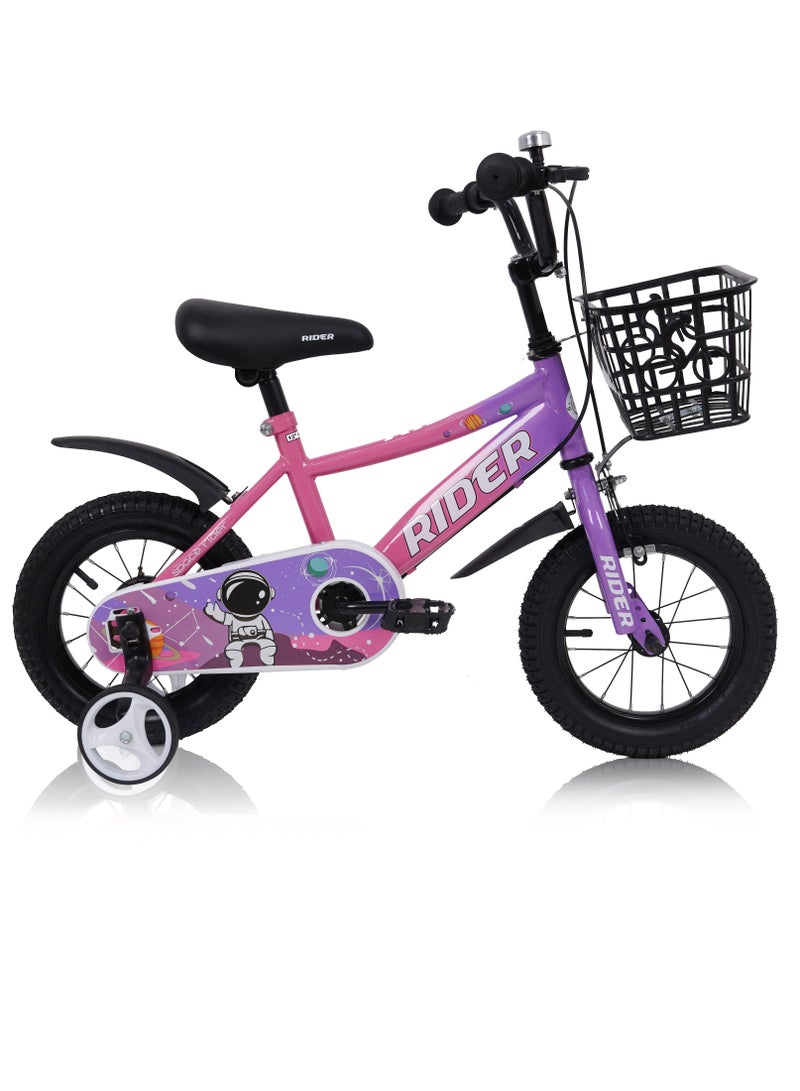 Vego Elgo Mountain Bike || 12 Inch Wheel Size||For Unisex Kids || Adjustable Seat || Rider 100% Assembled || Purple - Image 1