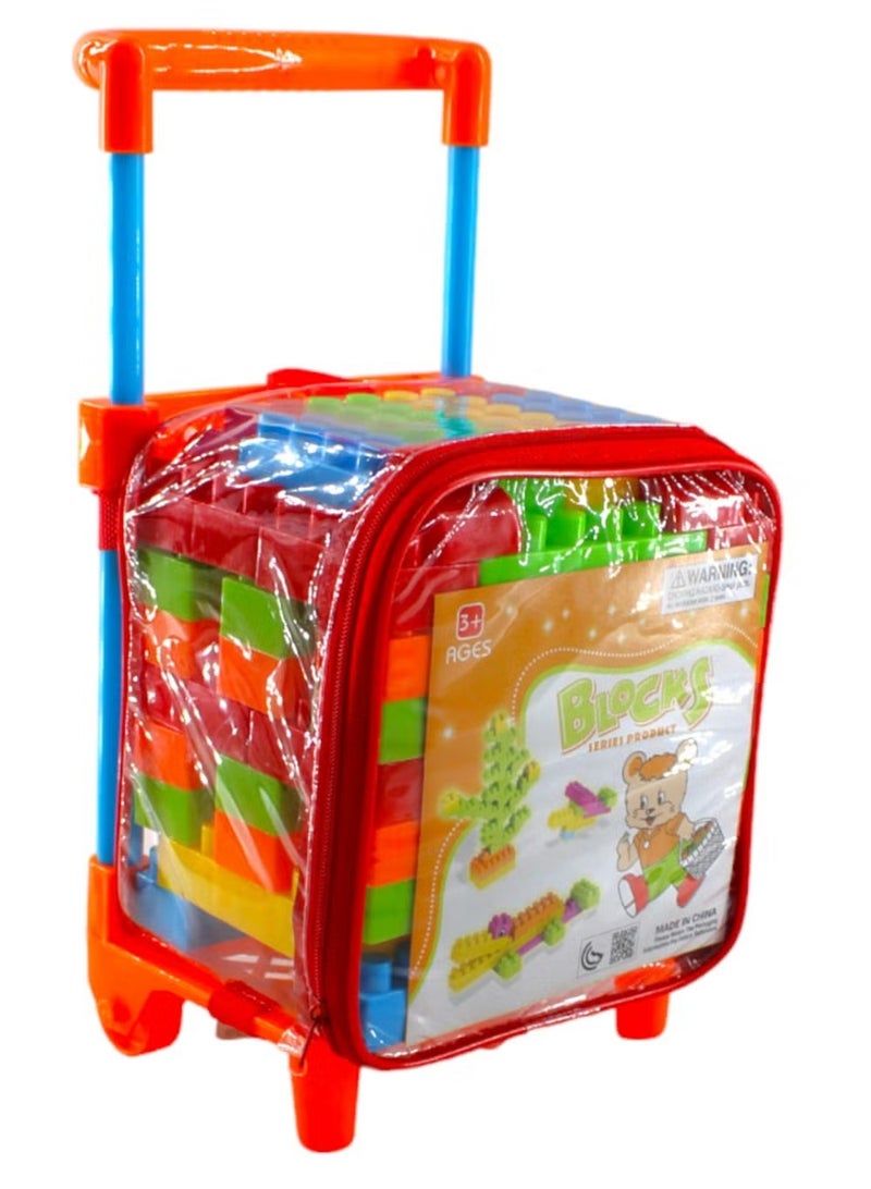Wheeled Kids Toy Trolley with Light Block Set – Easy-to-Carry Fun Storage Bag for Toddlers - Image 5