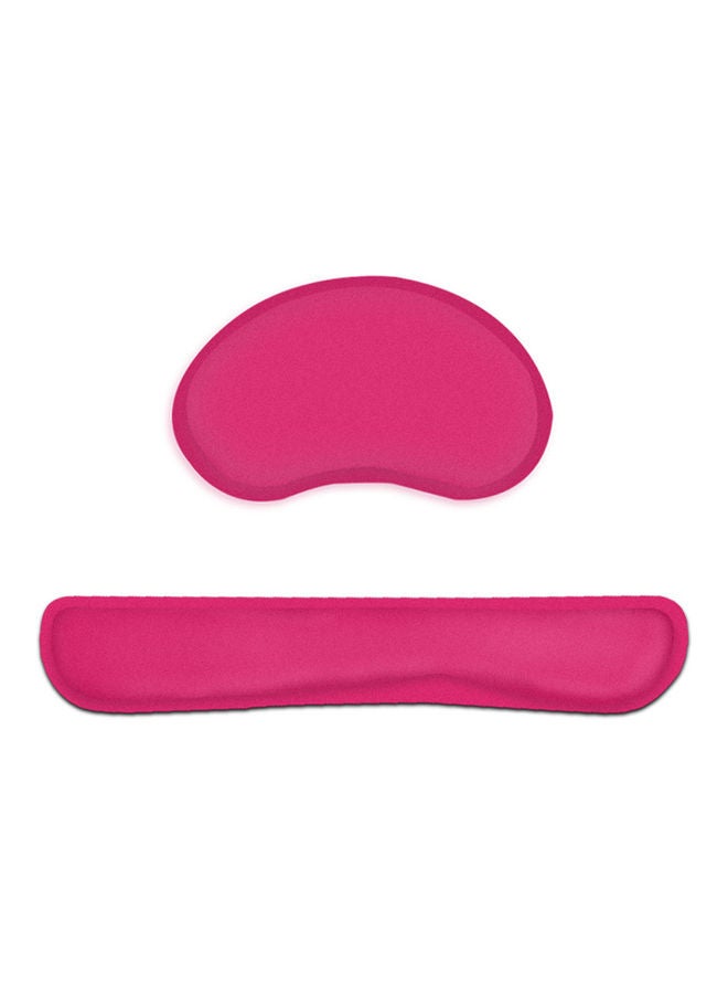 Office Gaming Keyboard Mouse Wrist Pad Red - Image 1