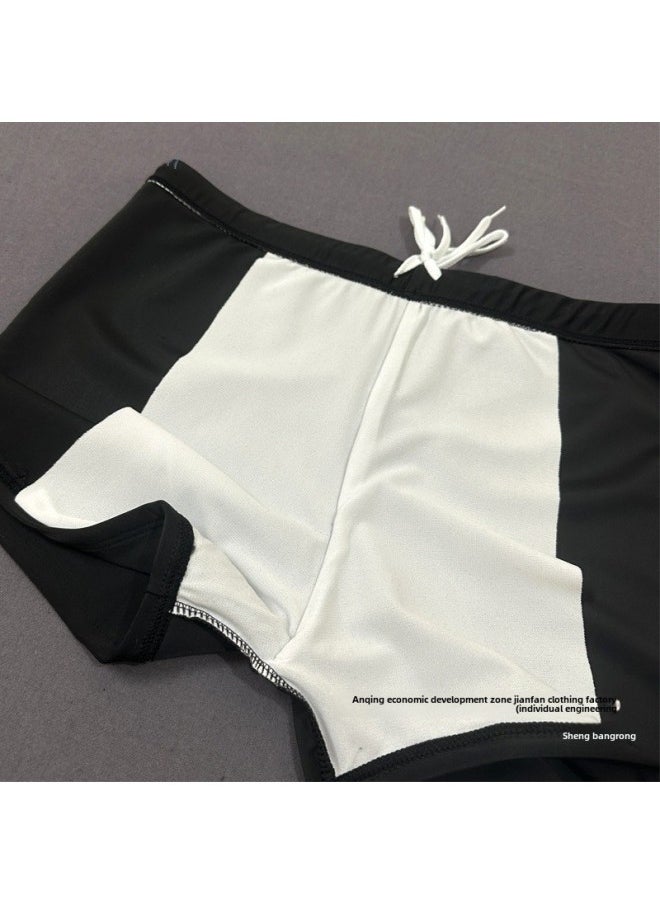 Generic - Add Fertilizer To Increase Swimming Trunks Men's Embarrassing Quick-drying Jin Breathable Swimming Hot Spring Code Professional Anti-fat Man-Color:Gray-Size:3xl 65-75kg - Image 1