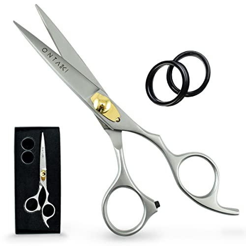 ONTAKI Hair Cutting Scissors - 6.5" Japanese Steel Hair Shears for Beard & Mustache - Hand-Forged Tool for Barbers - Men & Women - Haircut Scissors - Image 1
