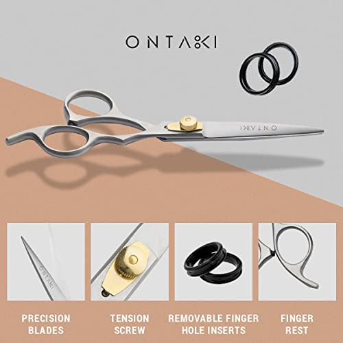 ONTAKI Hair Cutting Scissors - 6.5" Japanese Steel Hair Shears for Beard & Mustache - Hand-Forged Tool for Barbers - Men & Women - Haircut Scissors - Image 2