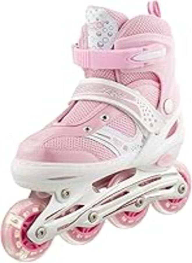 Other Rustomart roller skate shoes for children medium pink and white 1.0 base box