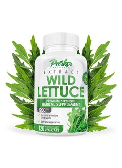 Parker Naturals Wild Lettuce Capsules, 1200mg Herbal Sleep Supplement with 4:1 Wild Lettuce Extract, Lactuca Virosa Soothes Discomfort, 120 Capsules  - Image 1