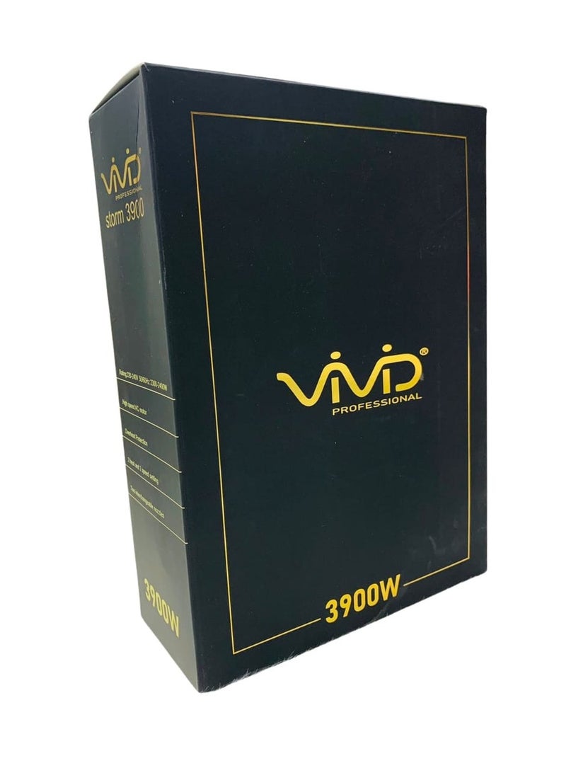 Vivid Hair Dryer Supersonic 3900W Fast Drying with 2 Speed,3 Heat Setting Cool Button, with Tw Nozzle for All Hair Made with United Kingdom Technology - Image 2