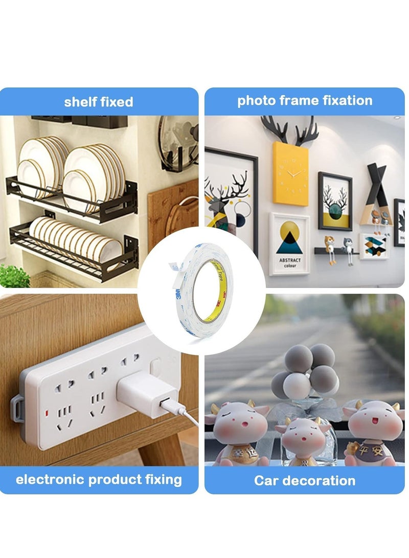 3M double-sided tape 3cm*3 meters, waterproof heavy-duty mounting tape, white strong adhesive foam tape, suitable for wall decoration picture strips, removable - Image 5