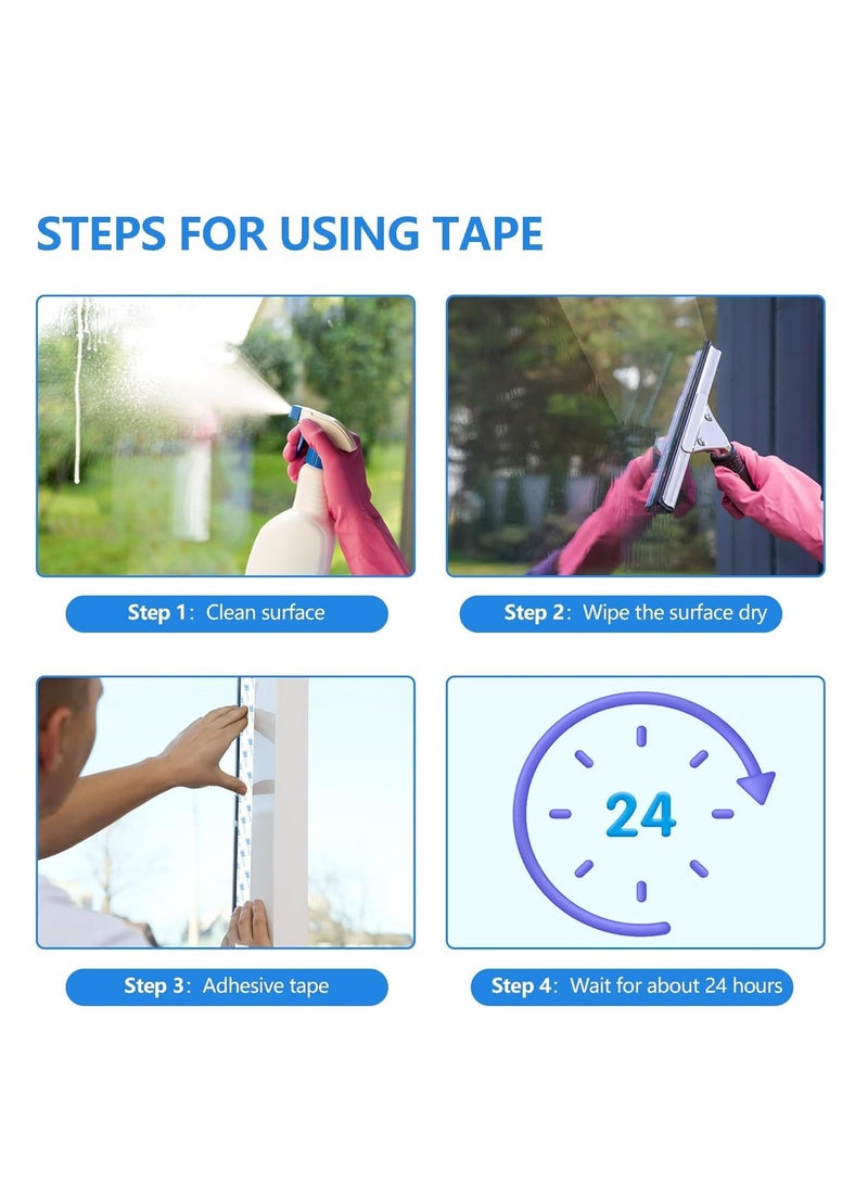 3M double-sided tape 3cm*3 meters, waterproof heavy-duty mounting tape, white strong adhesive foam tape, suitable for wall decoration picture strips, removable - Image 4