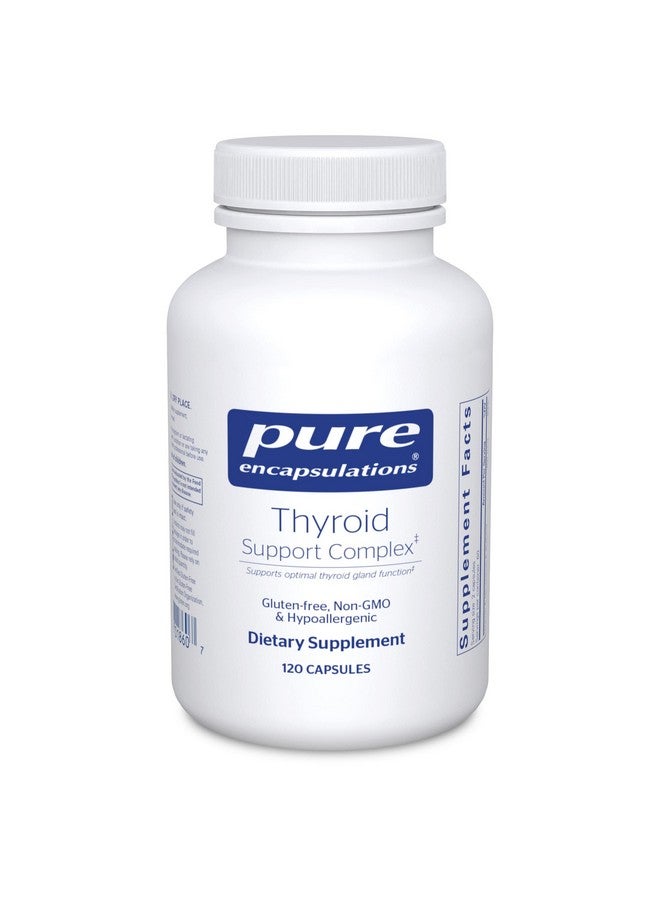 Pure Encapsulations Thyroid Support Complex - يدعم صحة الغدة الدرقية* - مكمل مضاد للأكسدة - مع أشواغاندا واليود - غير معدّل وراثيًا ونباتي - 120 كبسولة - Image 1