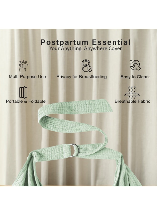 Cute 'n' Cuddle Nursing Breastfeeding Cover For Babies – Soft Breathable Cotton With Adjustable Neck Strap, Privacy For Moms, Lightweight & Stylish Nursing Shawl For Feeding In Public – Travel Friendly (One Size) - Image 3