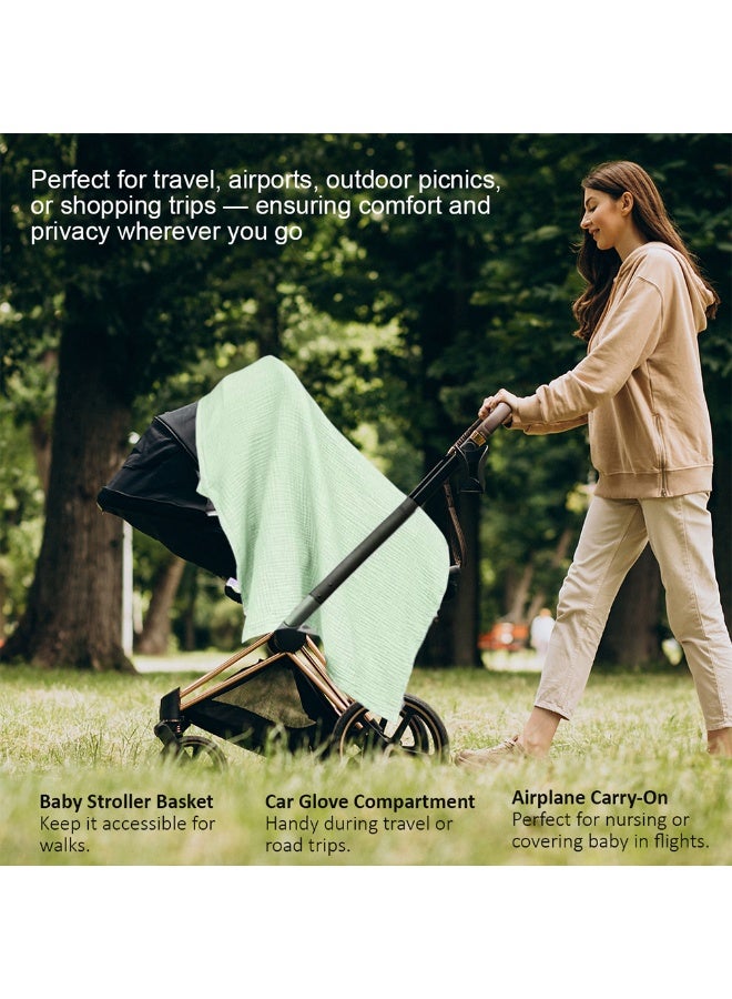 Cute 'n' Cuddle Nursing Breastfeeding Cover For Babies – Soft Breathable Cotton With Adjustable Neck Strap, Privacy For Moms, Lightweight & Stylish Nursing Shawl For Feeding In Public – Travel Friendly (One Size) - Image 4
