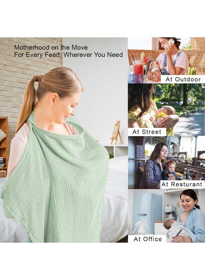 Cute 'n' Cuddle Nursing Breastfeeding Cover For Babies – Soft Breathable Cotton With Adjustable Neck Strap, Privacy For Moms, Lightweight & Stylish Nursing Shawl For Feeding In Public – Travel Friendly (One Size) - Image 5