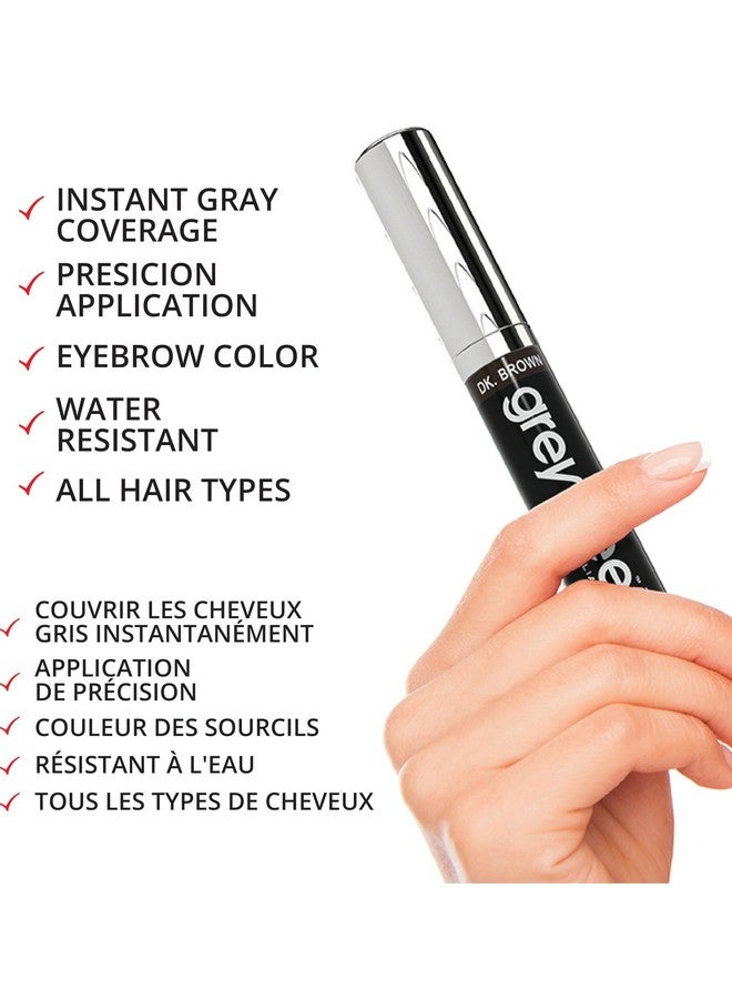Greyfree Root touch up hair mascara temporary cover conceal gray roots hair lines eyebrows mens mustache and beards Light-Brown - Image 5