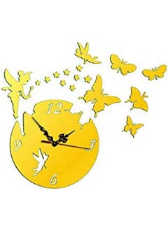 design wall clock 3D acrylic material Removable wall clock Butterfly elf pattern wall clock