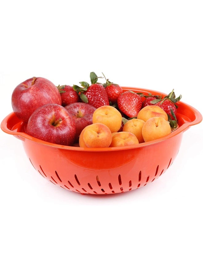 Mintra Home Mixing Bowl w/Colander (Large 4.5L, Orange) - Image 4