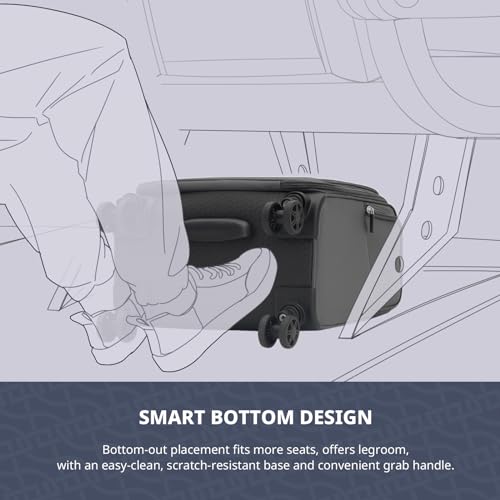 Verage Underseat Carry On Luggage with Wheels & USB Port,14 inch Wheeled Spinner Bag Carry-on Luggages for Airlines, Lightweight Suitcase Men Women, Pilots and Crew (14.5-Inch Plus Underseat Pro) - Image 3