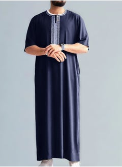 xozgdovg Embroidered men's robe side pocket  - Image 1