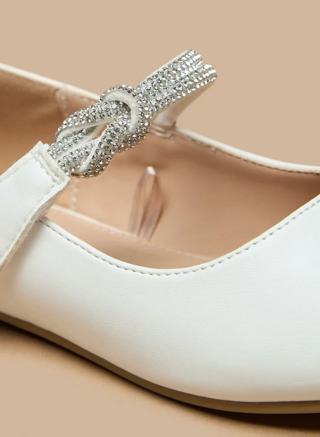 JUNIORS Girls Embellished Slip-On Round Toe Ballerina Shoes