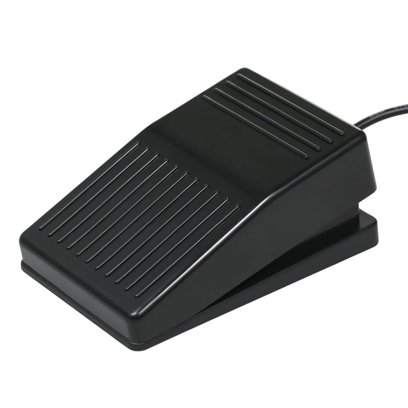 مفتاح قدم USB: دواسة قدم ميكانيكية مريحة من مادة ABS سوداء - تحكم قدمي قابل للتخصيص مع اختصار ومقاومة للانزلاق للالعاب والعمل المكتبي وتشغيل الآلات واحصائص الصور - Image 2