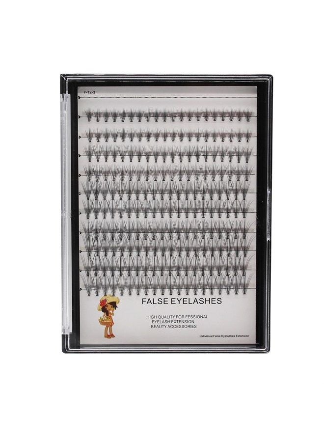 Bodermincer Large Box 200pcs 10D, 8-10-12-14mm Mixed Professional Makeup Individual Cluster Eye Lashes Grafting Fake False Eyelashes (12-14-16-18mm Mixed)  - Image 1