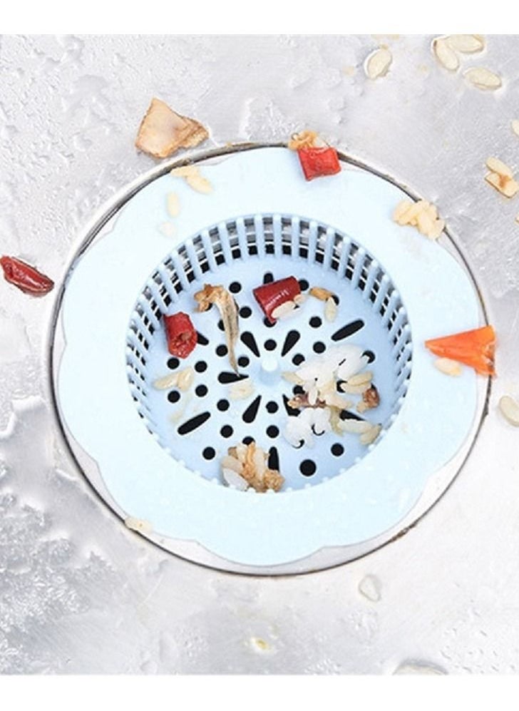 Sink Strainer Flower Shape Anti Clogging Filter Drainer Basket Cover Waste Hair Stopper for Kitchen Bathroom Blue - pzsku/Z8D76745AA382FBA57F9EZ/45/_/1656569841/1994d74a-e5ca-4636-9f84-08b2426e301f