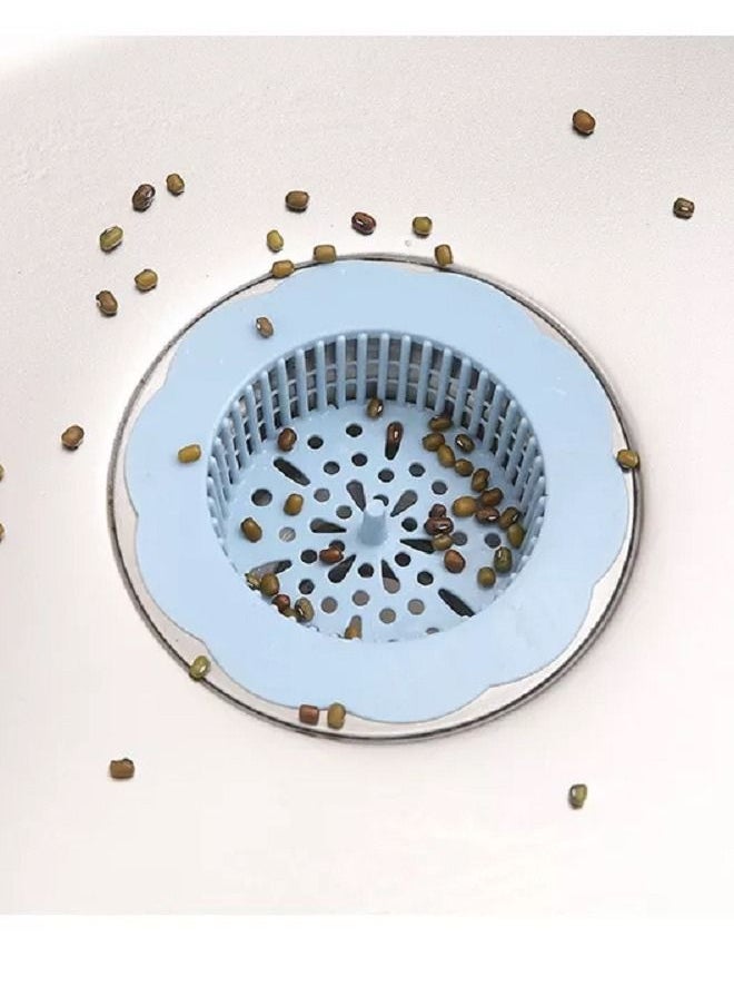 Sink Strainer Flower Shape Anti Clogging Filter Drainer Basket Cover Waste Hair Stopper for Kitchen Bathroom Blue - pzsku/Z8D76745AA382FBA57F9EZ/45/_/1656569841/1de0812c-2a3f-431e-8747-e20751ddb063