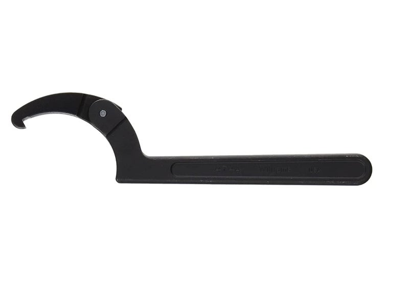 Williams JHW471 Adjustable Hook Spanner Wrench with Span Diameter of 34 to 2Inch Ideal for Adjusting Collars Lock Nut Rings and Bearings