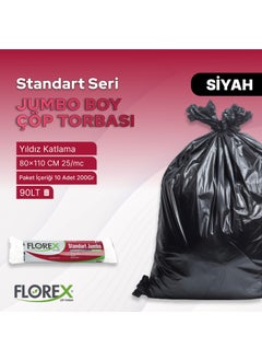 Florex Standard Jumbo Size Black Garbage Bag X 20 Rolls / 1 Box  - Image 4