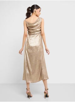 ELLA One Shoulder Shimmer Dress  - Image 2