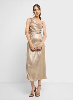ELLA One Shoulder Shimmer Dress  - Image 4