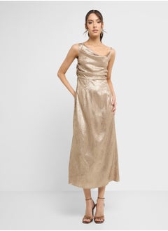 ELLA One Shoulder Shimmer Dress  - Image 1