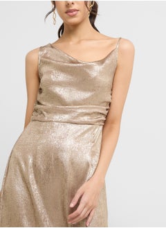 ELLA One Shoulder Shimmer Dress  - Image 3